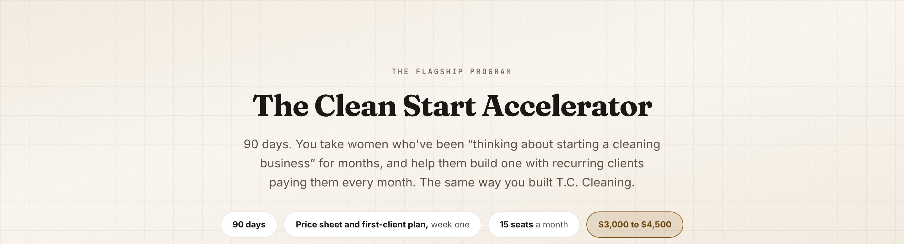 The Clean Start Accelerator preview